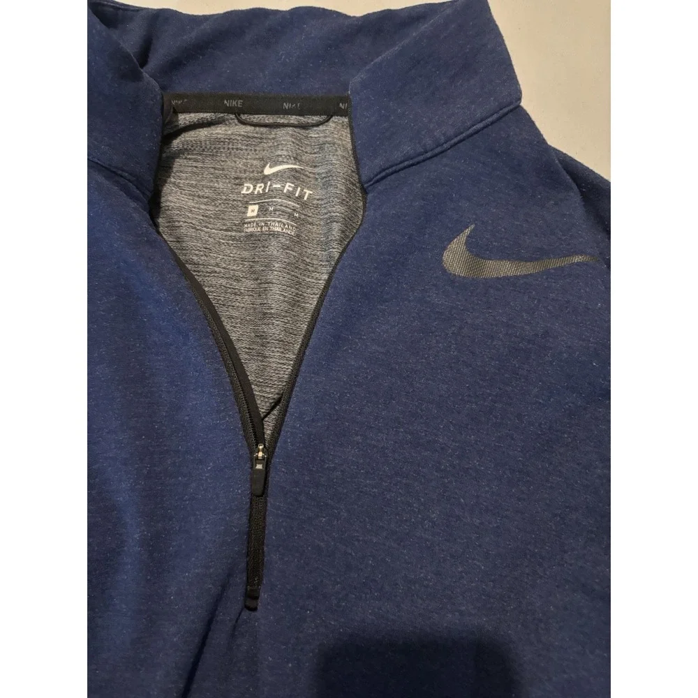 Nike‎ Mens Dri Fit Breathe Dry 1/2 Zip Pullover Sweatshirt Blue Medium